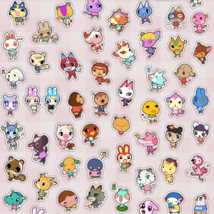Animal Crossing Clear Sticker Sheet