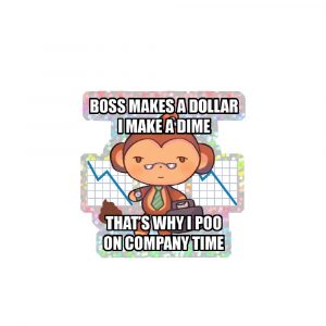 Monkey Poo Sticker