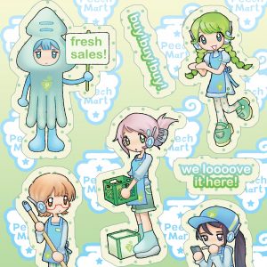 Employees of PeechMart Sticker Sheet