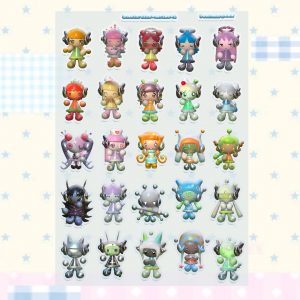Angel Droid 3D Sticker Sheet