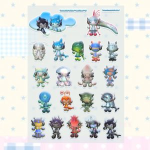 Angel Droid - Sea Edition 3D Sticker Sheet