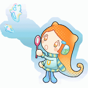 Blowing Bubbles Lenticular Sticker