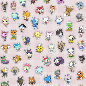 Animal Crossing 2 Clear Sticker Sheet